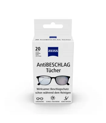 ZEISS páramentesítő nedves törlőkendő (20db/doboz)